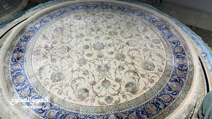  3 iranian silk carpet round 2*2