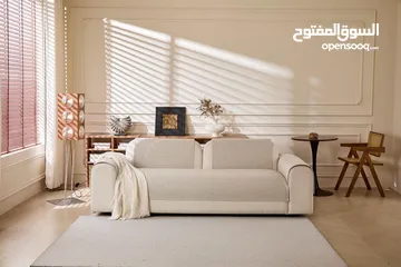  2 طقم وجه أرضيات كنب وكورنرات عصري مودرن ديزاين أوروبي مع أرضية حبيبات للثبات ومنع التحرك