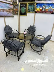  3 ميز وكراسي حديقة