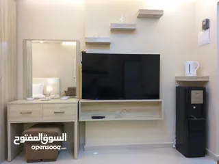  15 للإيجار الشهري ستوديو مفروش ومميز بنظافته وتجهيزه وموقعه بالصويفيه