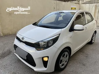  3 كيا بيكانتو مورنينج 2017 فحص كامل كرت ابيض بحالة الوكالة (شاشة+حساسات خلفية+كاميرا)