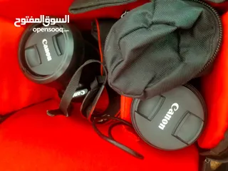  9 كانون  EOS 250D مع ثلاث عدسات وكامل اكسسوارات بالكرتونه