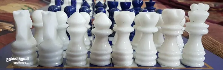  3 Chess: Afghani  lapis lazuli and    شطرنج: حجر افغاني لازورد