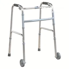  2 ووكر مشاية قابلة للطي Walker مع عجلات أمامية لكبار السن استخدامات جهاز الووكر صعوبات المشي