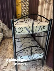  6 تخت مفرد  تخت طابقين وفرشات