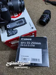  4 كاميرا كانون 250D مع عدسات احترافية