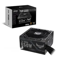  1 باور سبلاي - مزود طاقه لأجهزة الجيمنج بسعة 650 واط حقيقي من شركة ايسوس 650W ASUS TUF GAMING PSU