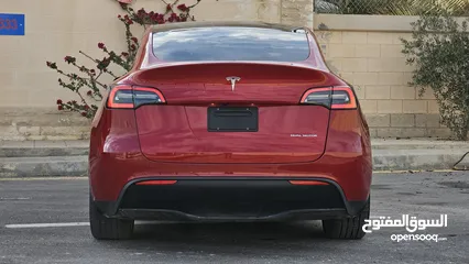  14 TESLA MODEL Y LONGRANGE DUAL MOTOR 2022 تيسلا موديل واي 7مقاعد فحص كامل بحالة الوكاله