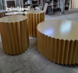  20 طاولات وسط خشب 18م الون حسب الطلب مكون من ثلاث قطع تفصيل حسب الطلب والمقاس