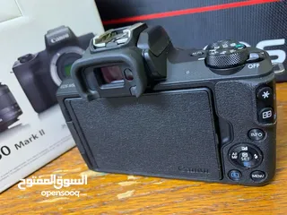  5 كاميرا كانون Canon M50 Mark II + lens EF-M10-45 mm Kit تدعم تصوير 4k بحالة الوكالة