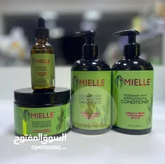  5 مجموعة تطويل وتكثيف الشعر  #MIELLE الأصلي منتجات iHerb