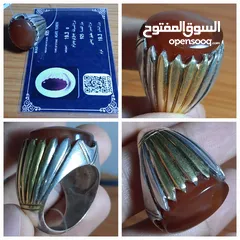  21 مجموعة مميزة من خواتم الفضة الخالصة احجار طبيعية   احجار عقيق، ياقوت، فيروز، اوبال، مازونايت، زفير،