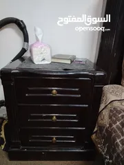  2 غرفة نوم مستعمل خشب ثقيل لون بني غامق