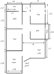  3 شقة للبيع قرب وزارة الصحة و مستشفى الأمير حمزة الموقع  على الخريطة:   °59'03.3"N 35°56'40.8"E
