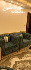  4 طقم كنب خشب سويد سفنج ضغط ( طقم خليجي ) 7 مقاعد