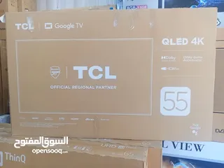  1 شاشة 55 انش TCL ( 120HZ) (QLED) ( Google TV) (4K)