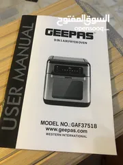  11 فرن قلايه هوائيه air fryer oven 9 in 1