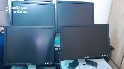  4 متوفر كمبيوترات نوع dell  4GB RAM Core i2المعالج 128 ssd  260GB مع شاشة وكيبورد وماوس