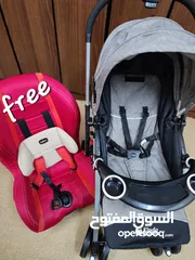  7 Reversable baby stroller full safety belt .