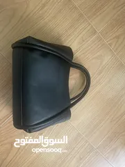  11 chris bella black leather purse for women. شنتة/شنطة/حقيبة كريس بيلا جلد اسود نسائية حجم كبير جديدة