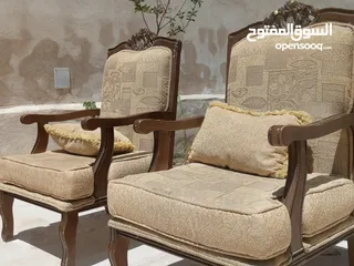 4 طقم كنب 7 مقاعد خشب
