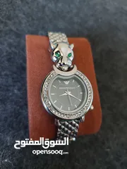  2 ساعة Emporio Armani فخمة بتصميم فهد ، GUESS