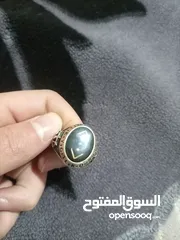  3 خاتم فضه مع حجر كريم للبيع