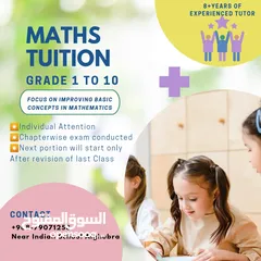  1 Maths teacher for Grade 1-10 (Malayali students batch) Near Isg