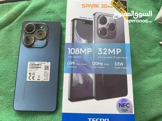  1 Tecon spark 20 pro  مستعمل يوم واحد فقط