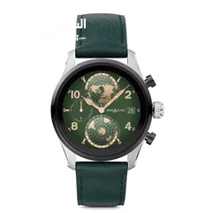  10 Luxury Digital Mont Blanc Smart Watch: Summit 3 Tri-Color Edition - Green Leather & Black Straps