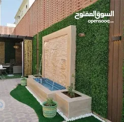  10 بناء شلالات مياه الصناعيه وتركيب كرميد