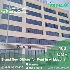  9 Brand New Offices for Rent in Al Maabila  REF 320TB