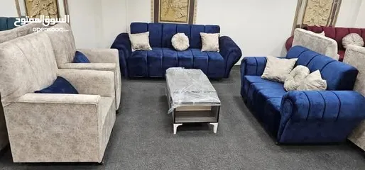  8 طقم كنب بلون شرحات 7 مقاعد عرض بسعر الجملة