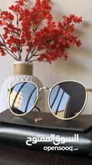  7 نظارة شمسية بإطار ذهبي وعدسات أسود عدسات UV400