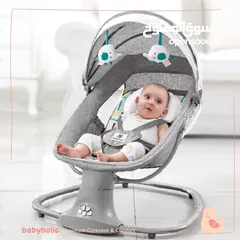  1 هزاز الماستيلا الاصلي Mastela Deluxe Swing يعمل على الكهرباء ويعمل على البطاريات