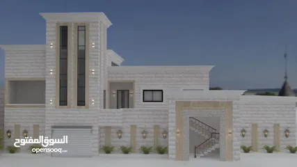  1 منزل بنظام فيلا للبيع على ارض مساحة دونم