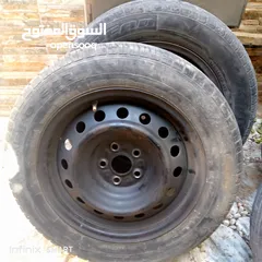  3 جنطات حديد كرولا مقاس 15 مستعمل