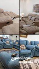  1 طقم كنب دب امريكي الاصلي فاخر فخم  +طقم دب وريكلاينر فخم  جدا وكالة للبيع بسعر رائع  التوصيل مجاني