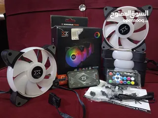  3 مراوح تبريد RGB استعمال خفيف