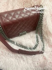  3 chanel boy bag in maroon!