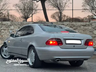  6 مرسيدس بنز clk موديل 1999 فل كامل اعلى صنف مفتاح شفط وفتحة وغرفة جلد ماتور 2000 cc