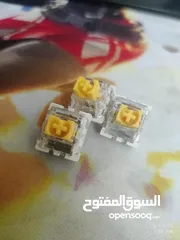  5 سويتشات كيبورد صفرة يوشي خطية yellow keyboard switches