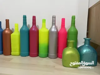  3 All type of acrylic colored bottels