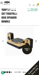  30 STIR IT UP LUX & GET TOGETHER DUO Premium Wireless Turntable & Bookshelf Speaker Bundle.