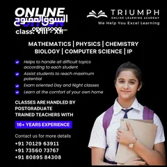  1 Triumph Online learning Academy for classes VIII to XIII CBSE, STATE, ICSE and more