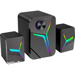  4 Meetion SP2011 2.1 Gaming Stereo Desktop Speakers with Subwoofers سماعات بإضاءة