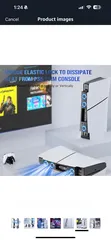  6 Cooling fan PS5 Slim KASTWAV نظام تبريد هادئ و صامت مع 3 مراوح مبرد مع إضاءة 5 volts AC