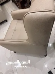  3 مقعد مفرد  قماش ضد المي لون بيج عدد 2