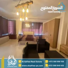  1 استديو مفروش للايجار ضاحيه الريحان مع اطلاله مميزة