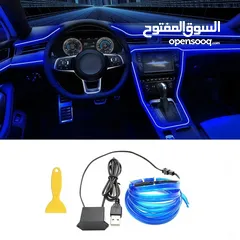  1 Car interior lights in different colors, 3 meters أضاءات داخليه للسياره باللوان مختلفه ثلاثه متر